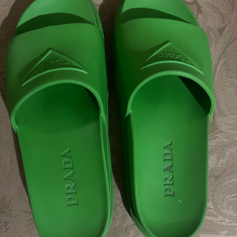 Prada lug sole slides- size 38